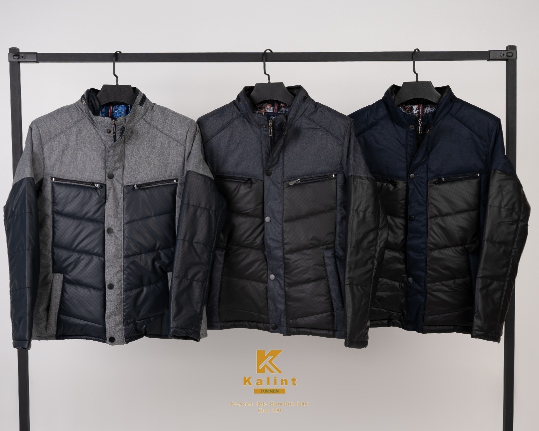 رنگ بندی کاپشن اسپورت دو رنگ